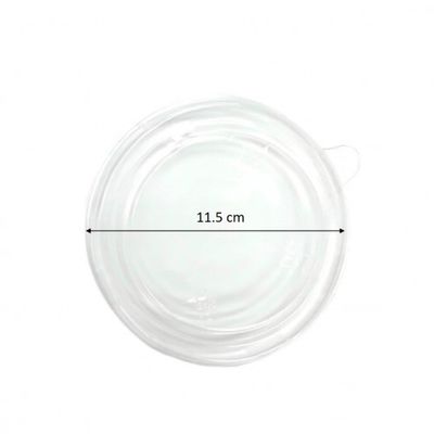 Dia 11.5cm 500ml Disposable Paper Bowl With Clear OPS Lid For Restaurant